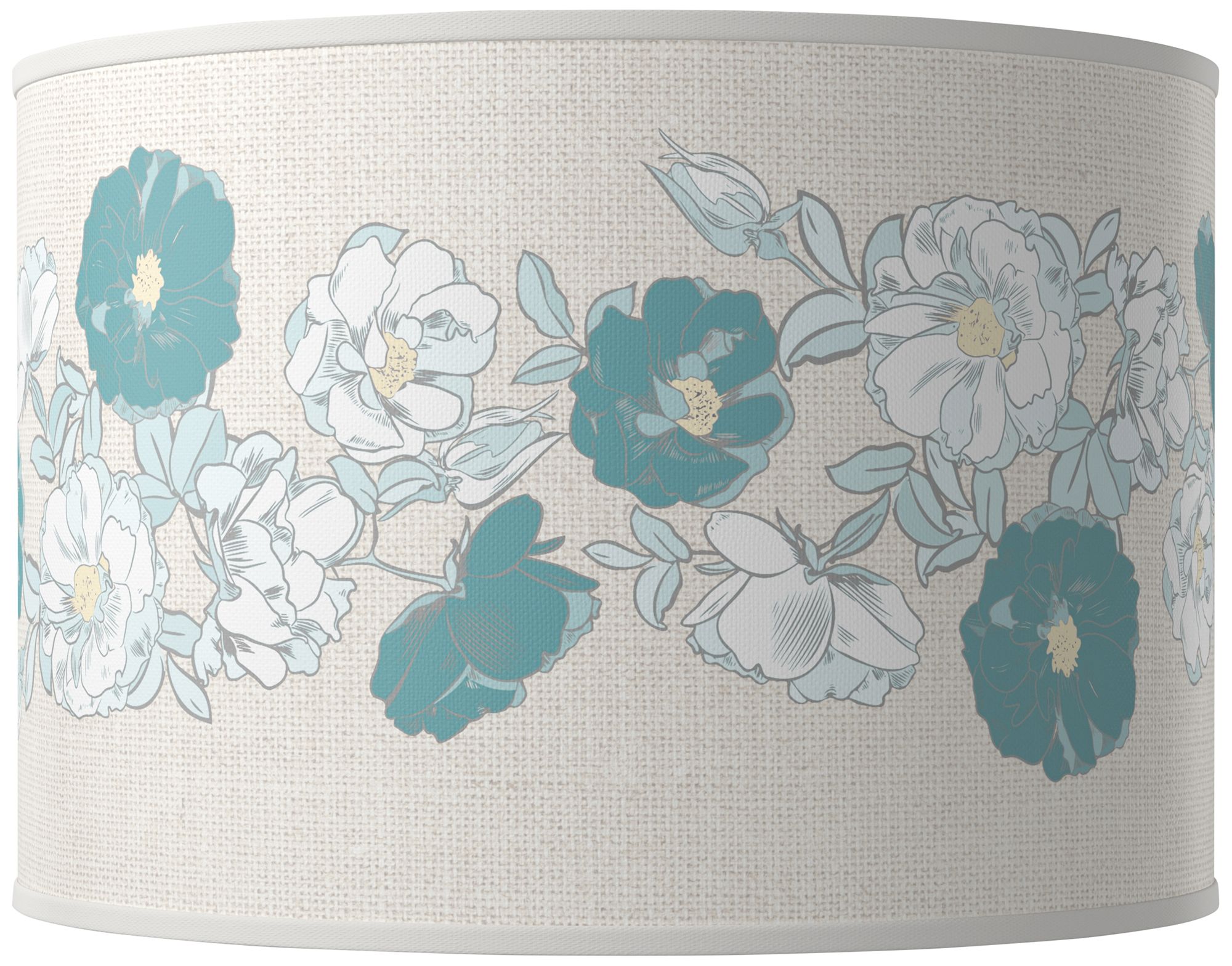 Color Plus Ovo 28 1/2" Rose Bouquet Shade Reflecting Pool Blue Lamp