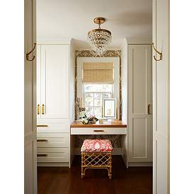 Image1 of Crystorama Calypso 12" Wide Vibrant Gold and Crystal Mini Chandelier in scene