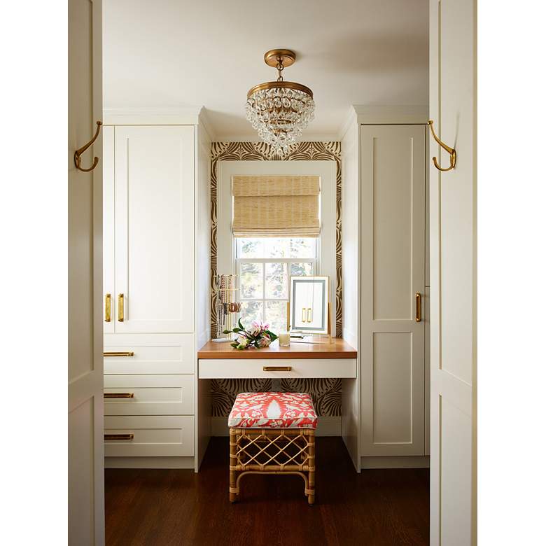 Image 1 Crystorama Calypso 12" Wide Vibrant Gold and Crystal Mini Chandelier in scene