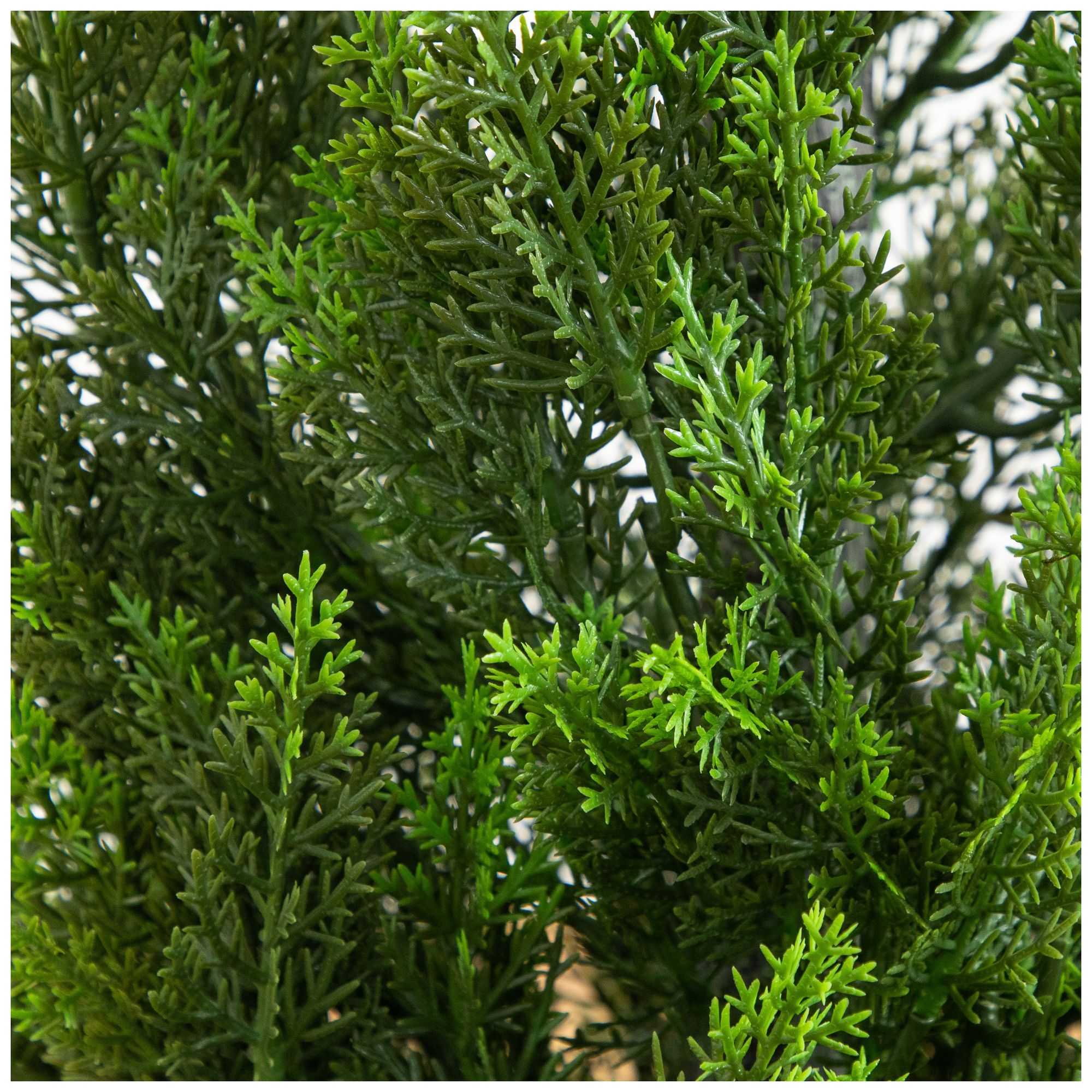 Image 4 56in. UV Resistant Artificial Cedar Tree in White Tower Planter more views