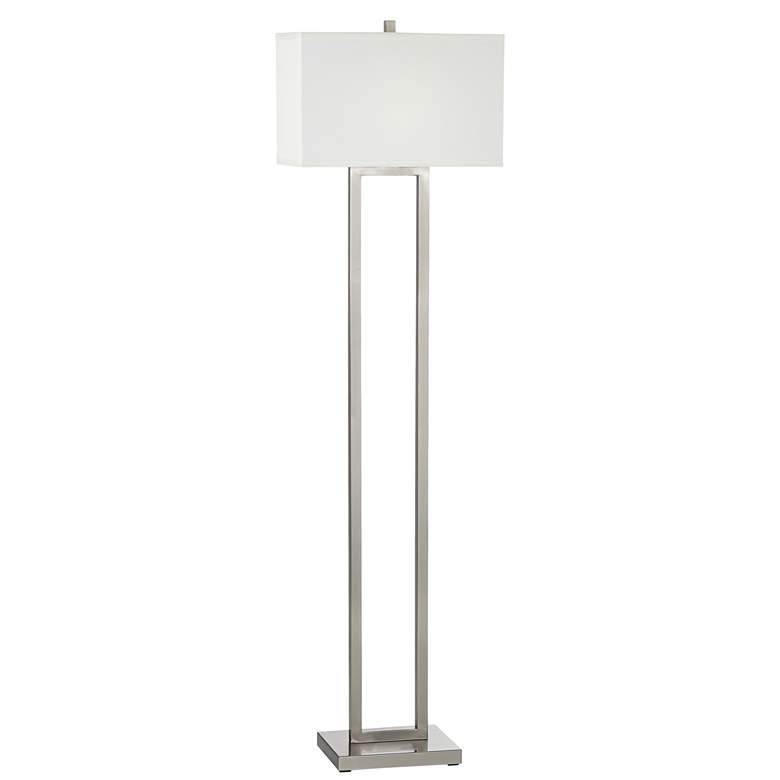 Image 1 56R17 - 61"H Brushed Nickel Floor Lamp with Square Tube Body