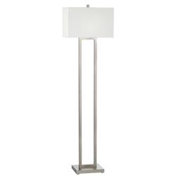 56R17 - 61&quot;H Brushed Nickel Floor Lamp with Square Tube Body