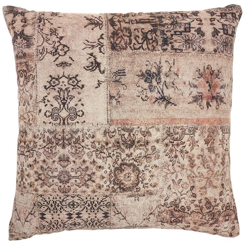 Image 2 57 Grand Gray Persian Patchwork 20" Square Throw Pillow