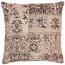 57 Grand Gray Persian Patchwork 20" Square Throw Pillow