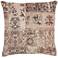 57 Grand Gray Persian Patchwork 20" Square Throw Pillow