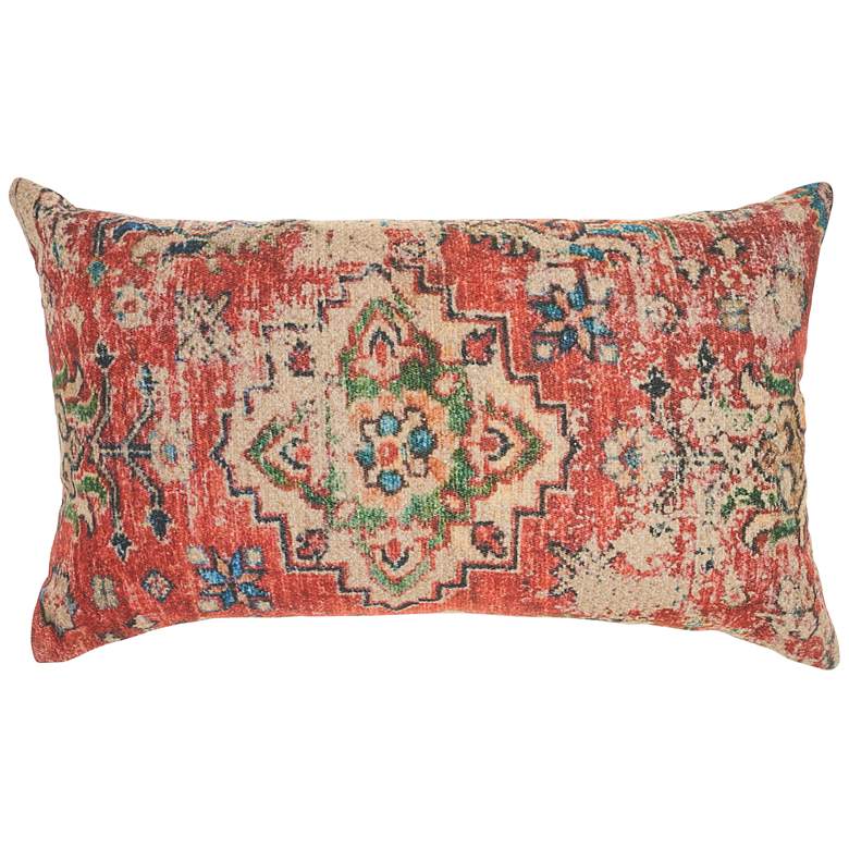 Image 2 57 Grand Rust Persian Medallion 24"x14" Throw Pillow
