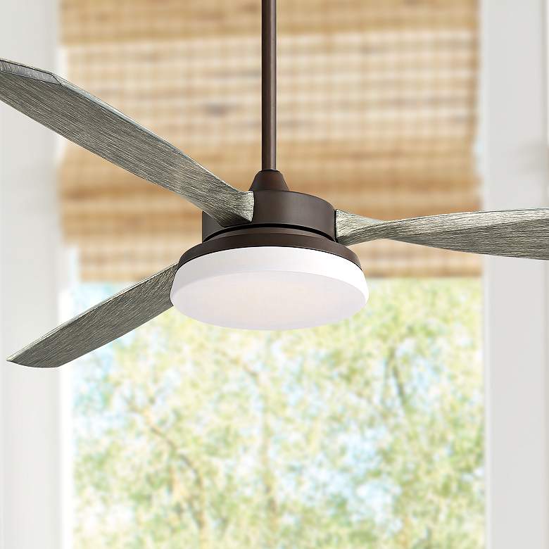 Image 1 57" Tristan Oil Rubbed Bronze Indoor-Outdoor LED Ceiling Fan