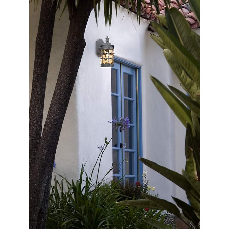 Image 3 Minka Lavery Mallorca Collection 16 inch High Iron Outdoor Wall Light in scene