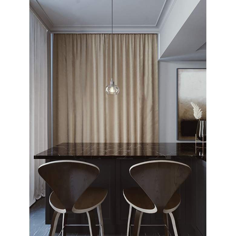 Image 1 Laney 6.6" Satin Nickel Pendant in scene