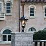 2_Gama Sonic Windsor 20" Black Solar LED Dusk to Dawn Outdoor Light in scene