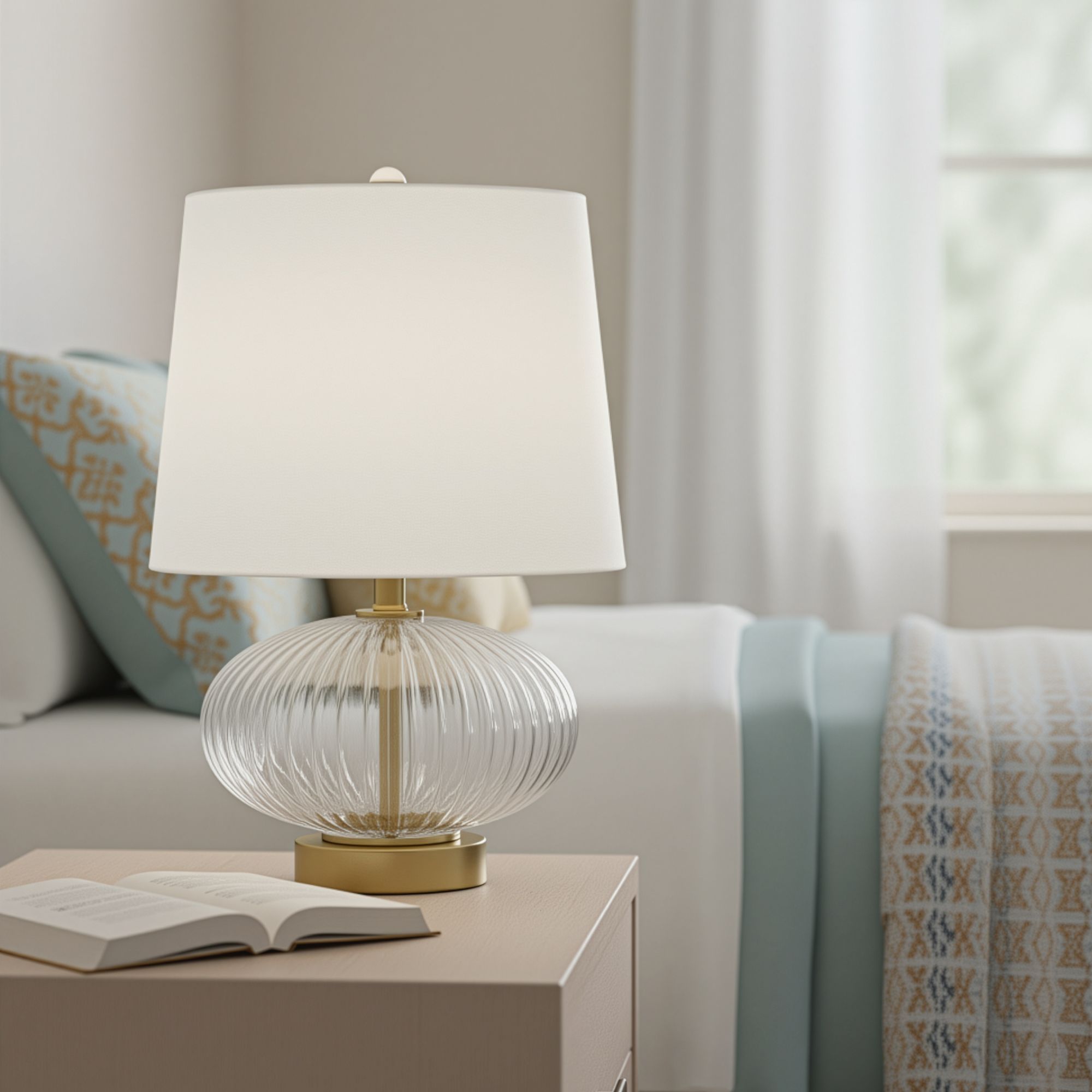 Watch A Video About the Darrah Clear Glass Table Lamp
