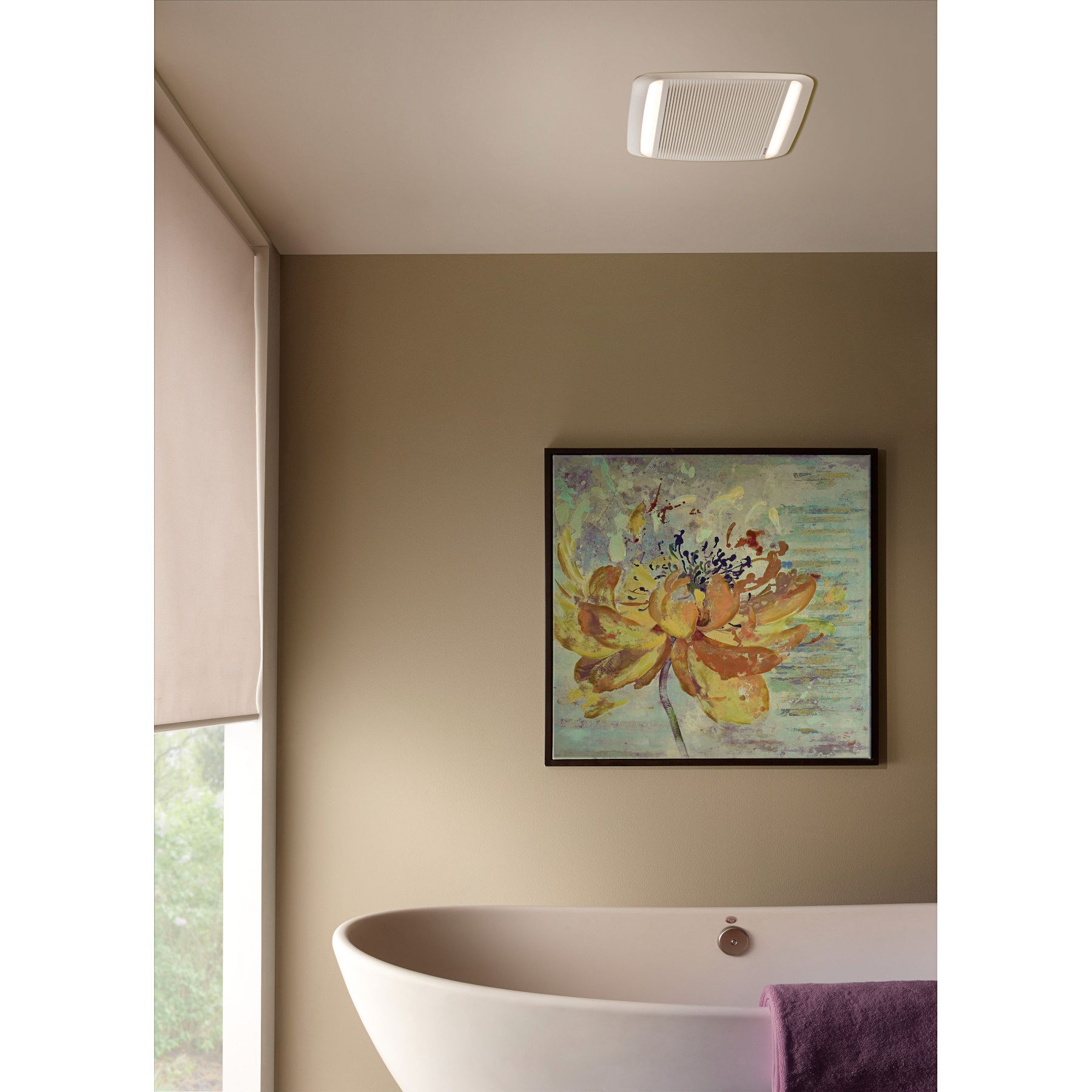 Broan QT DC 110/130/150 CFM Bath Exhaust Fan with LED Light - #577D3 | Lamps  Plus