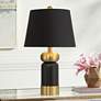 1_Anthem 21 3/4" High Black and Brass Table Lamp in scene