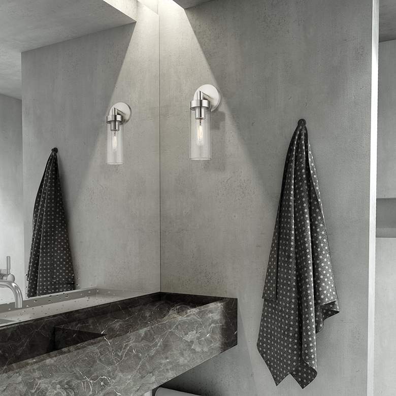 Image 1 Ludlow 11 3/4" High Brushed Nickel ADA Wall Sconce in scene