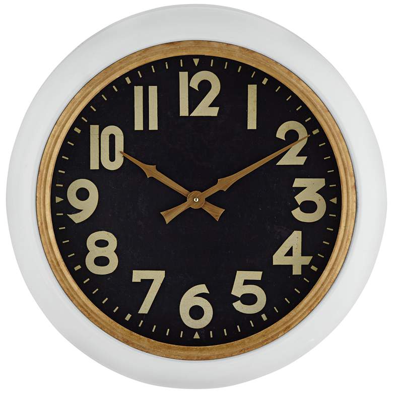Image 1 57th Street 20" Wide Battery Powered Wall Clock
