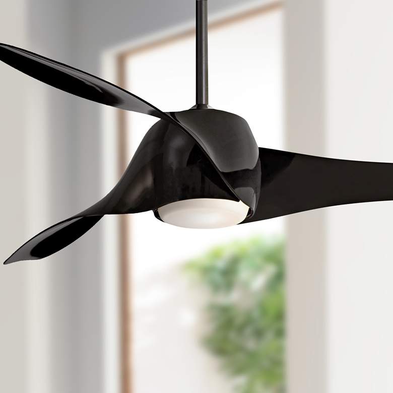 Image 1 58 inch Artemis High-Gloss Black LED Ceiling Fan