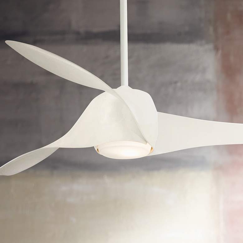 Image 1 58 inch Artemis High Gloss White Ceiling Fan