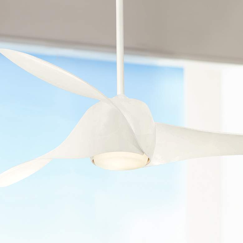 Image 1 58 inch Artemis High-Gloss White LED Ceiling Fan