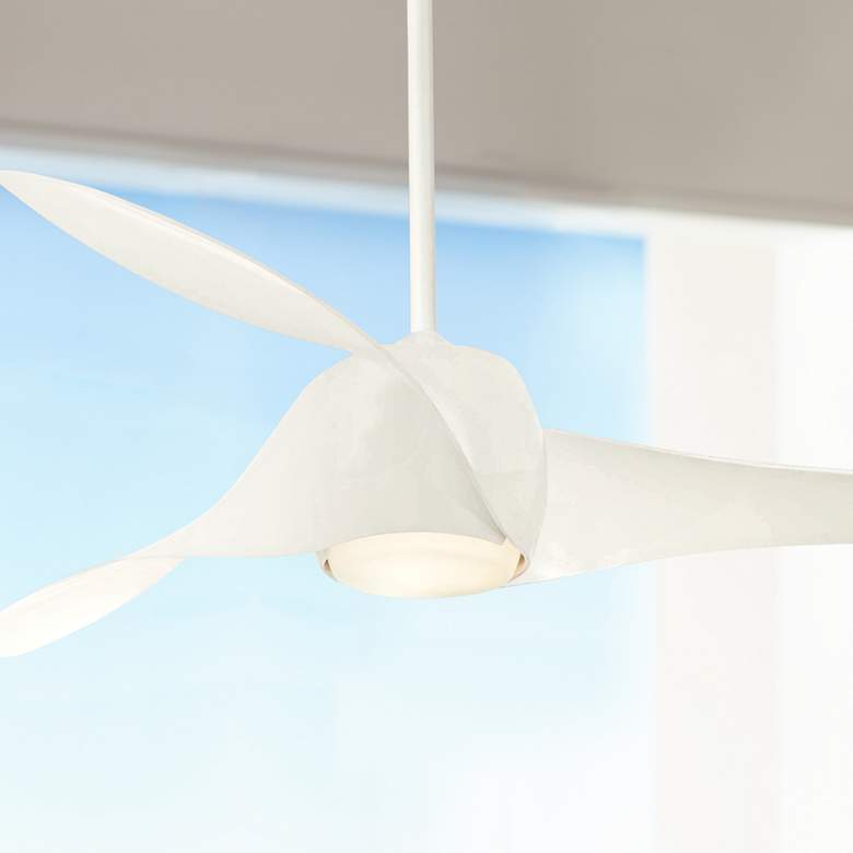 58&quot; Artemis High-Gloss White LED Smart Ceiling Fan