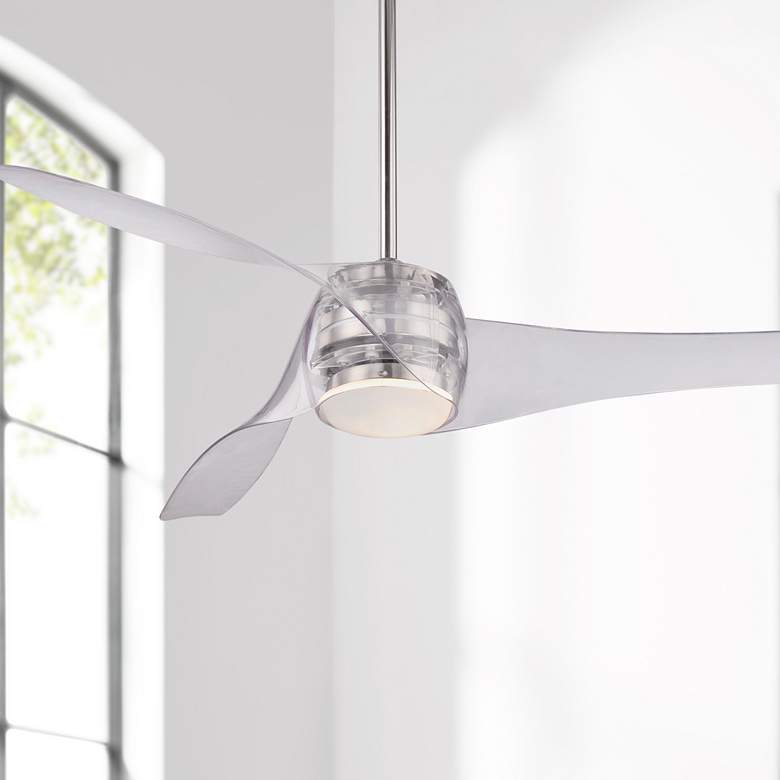 Image 1 58 inch Artemis Translucent Finish Modern LED Smart Ceiling Fan
