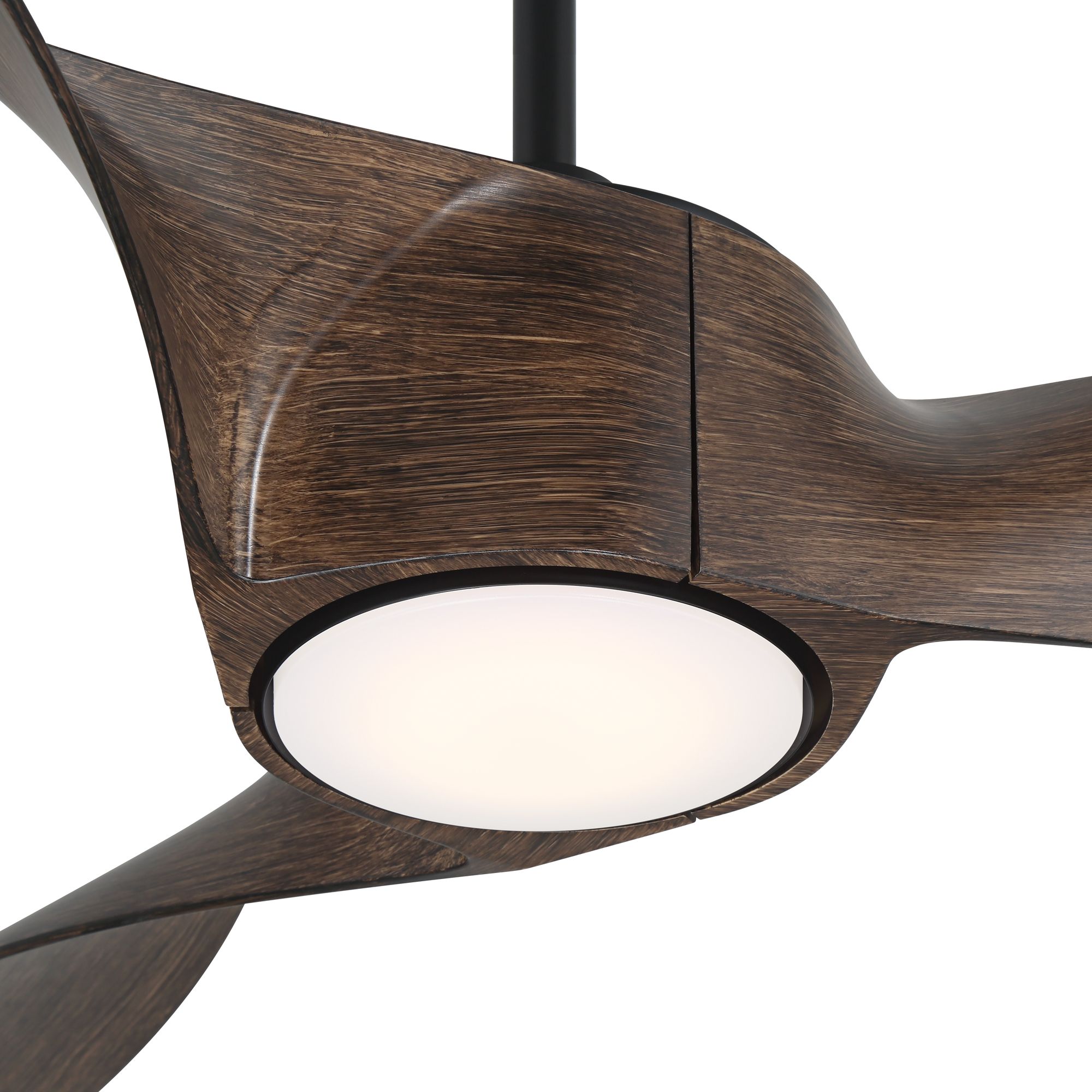 Image 4 58" Casa Vieja Mako Black and Walnut Indoor/Outdoor LED Ceiling Fan more views