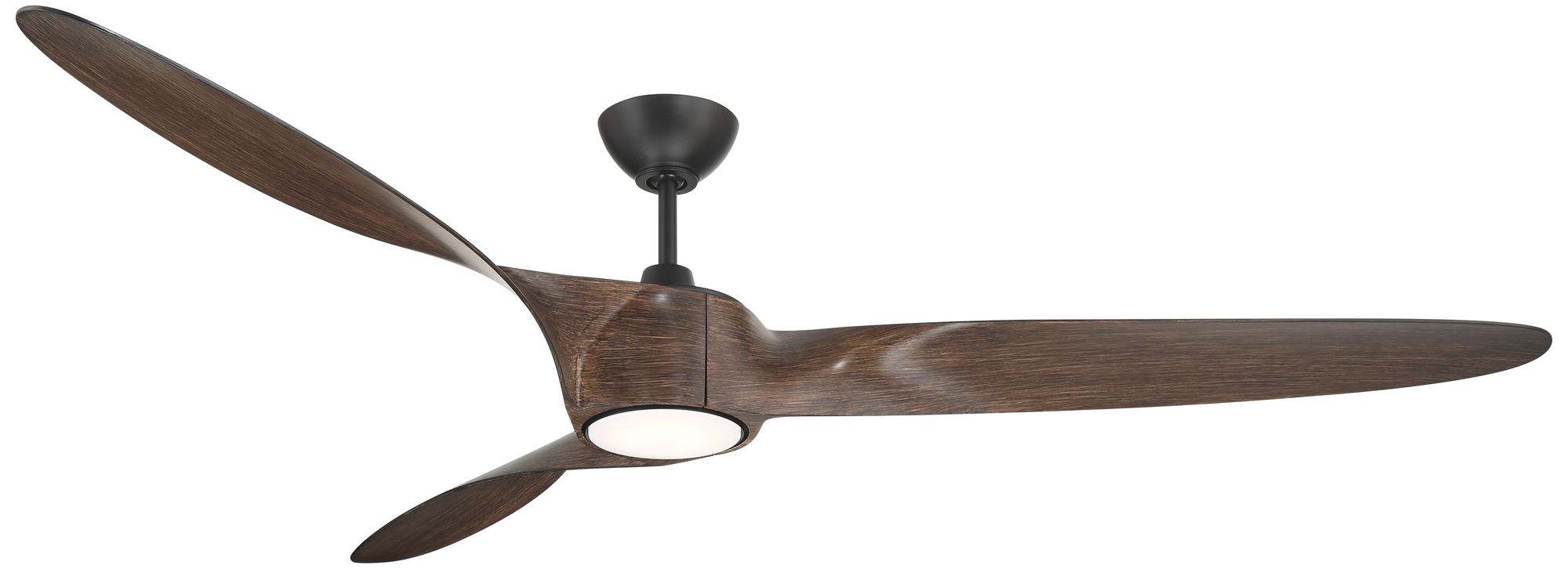 58" Casa Vieja Mako Black and Walnut Indoor/Outdoor LED Ceiling Fan in scene