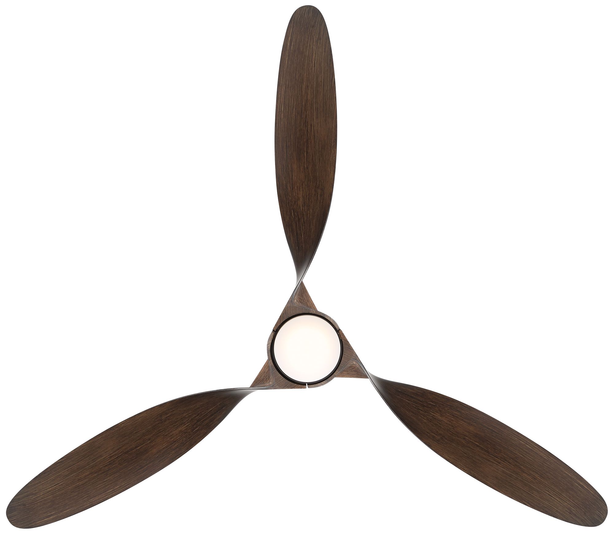 58" Casa Vieja Mako Black and Walnut Indoor/Outdoor LED Ceiling Fan in scene