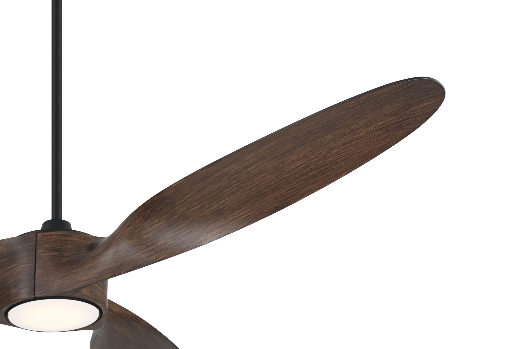 Image 6 58" Casa Vieja Mako Black and Walnut Indoor/Outdoor LED Ceiling Fan more views