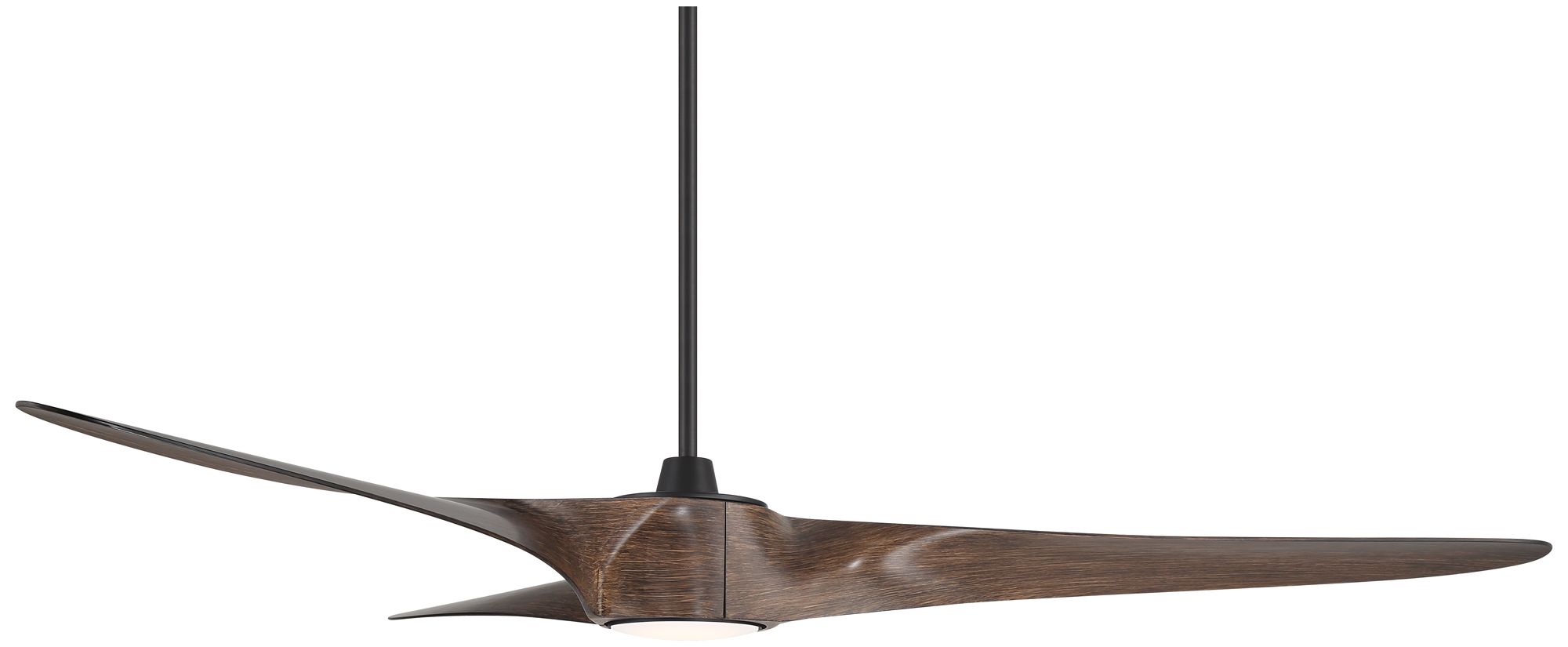58" Casa Vieja Mako Black and Walnut Indoor/Outdoor LED Ceiling Fan in scene