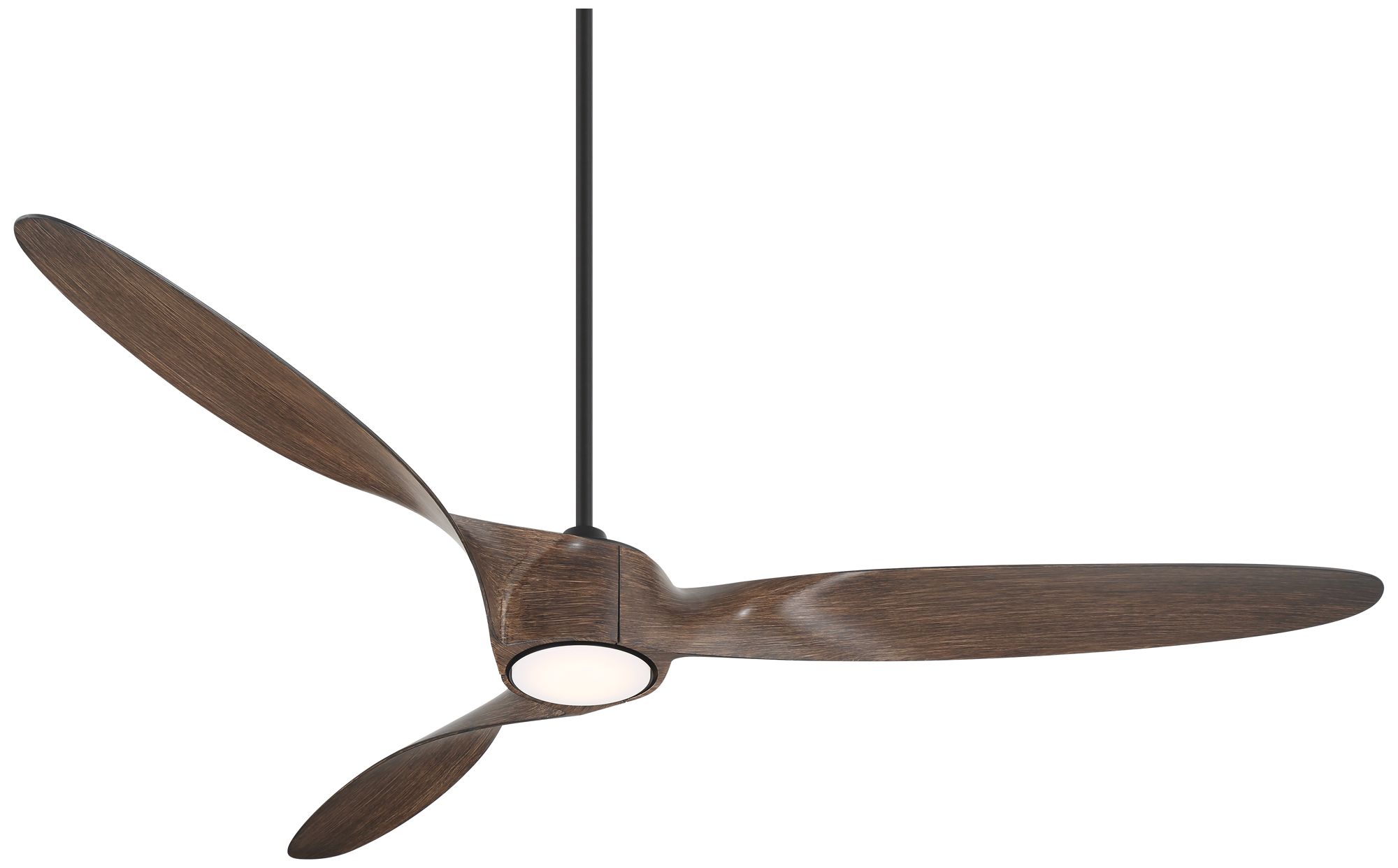 58" Casa Vieja Mako Black and Walnut Indoor/Outdoor LED Ceiling Fan in scene