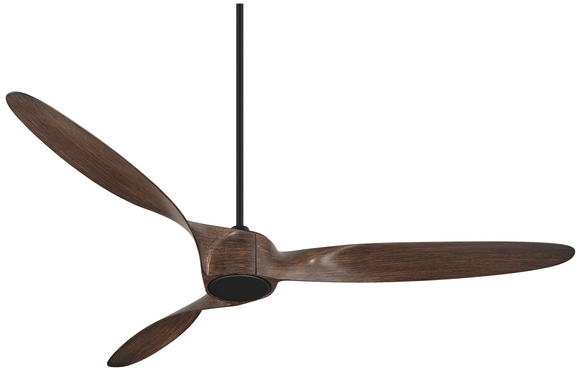 58" Casa Vieja Mako Black and Walnut Indoor/Outdoor LED Ceiling Fan in scene