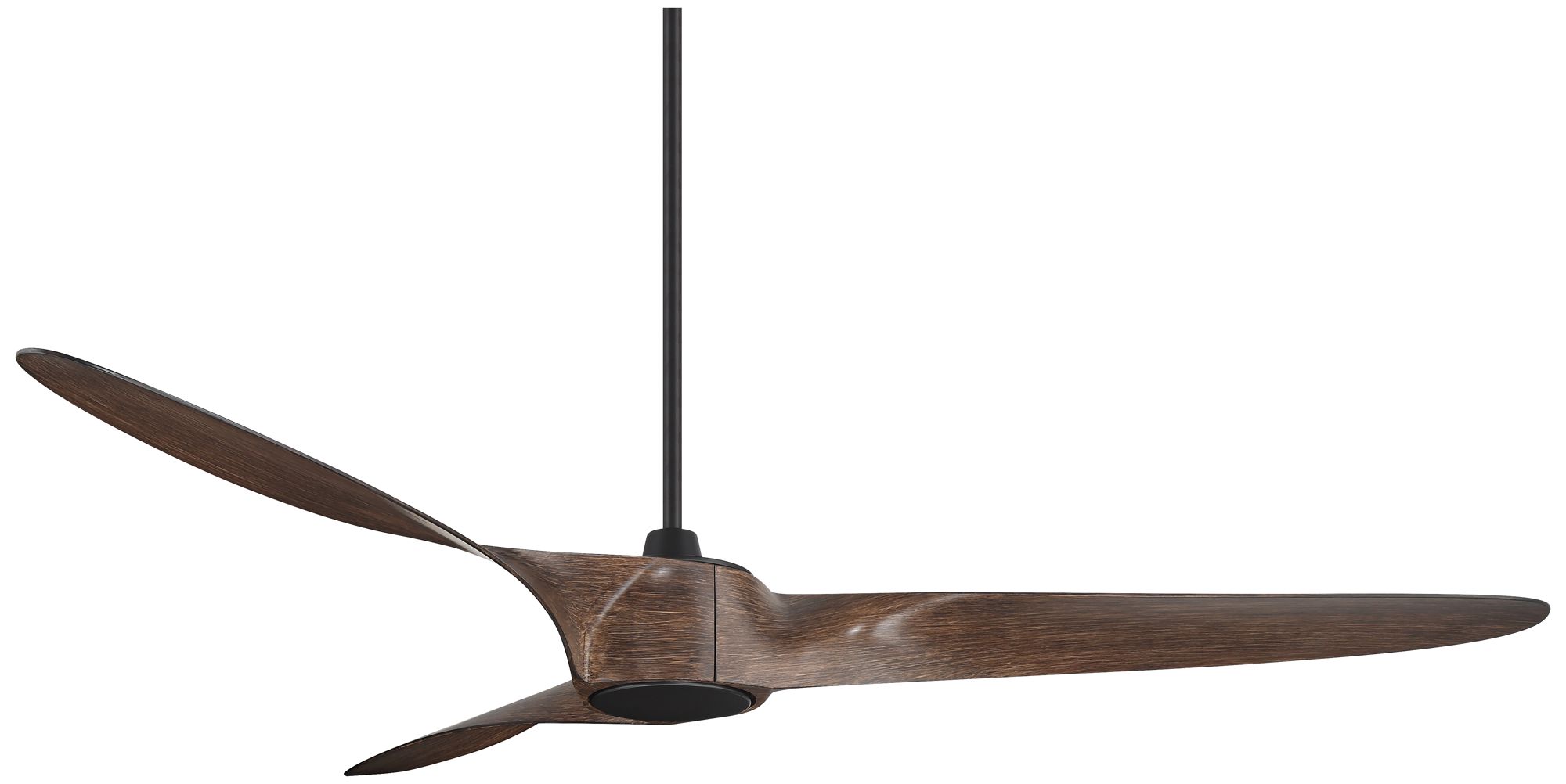 58" Casa Vieja Mako Black and Walnut Indoor/Outdoor LED Ceiling Fan in scene
