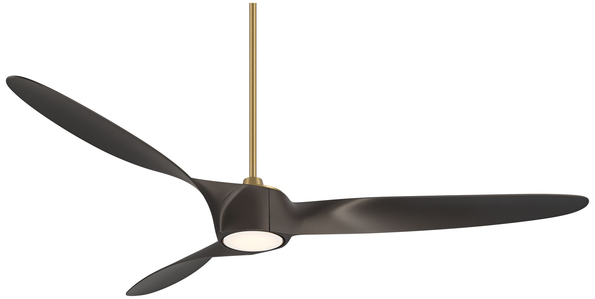 Image 3 58" Casa Vieja Mako Brass and Bronze Indoor/Outdoor LED Ceiling Fan