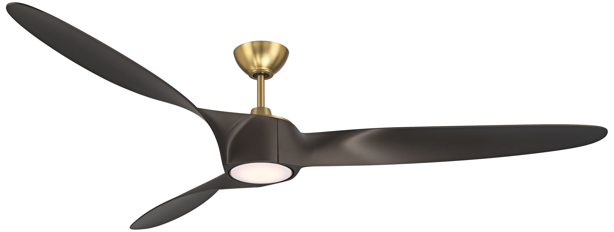 58" Casa Vieja Mako Brass and Bronze Indoor/Outdoor LED Ceiling Fan in scene