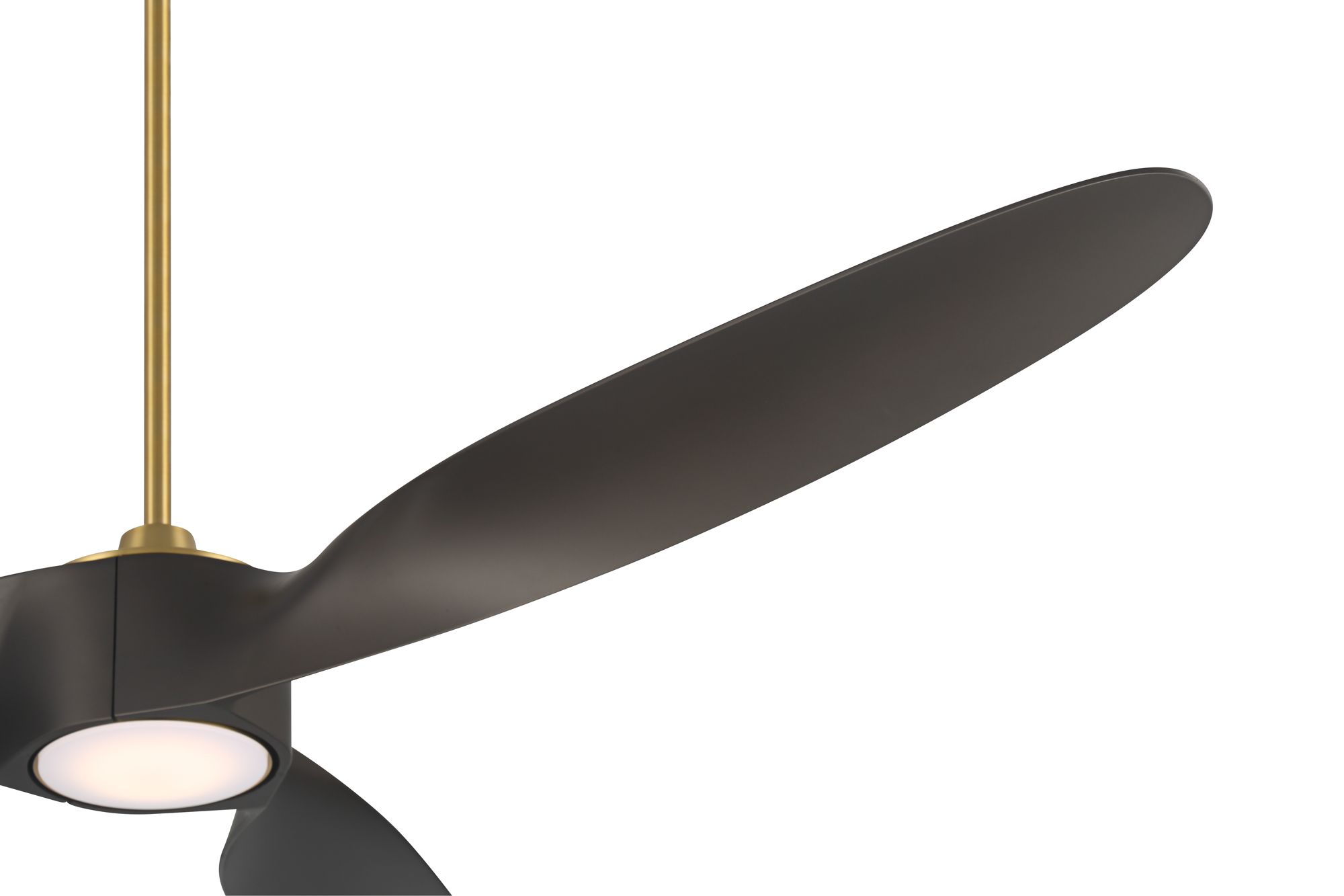 Image 6 58" Casa Vieja Mako Brass and Bronze Indoor/Outdoor LED Ceiling Fan more views