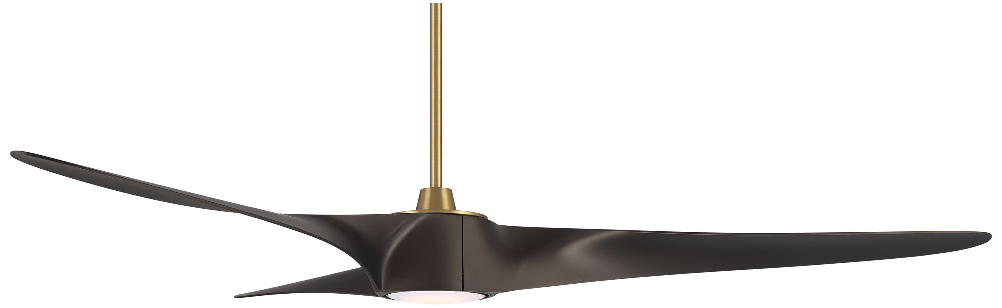 58" Casa Vieja Mako Brass and Bronze Indoor/Outdoor LED Ceiling Fan in scene