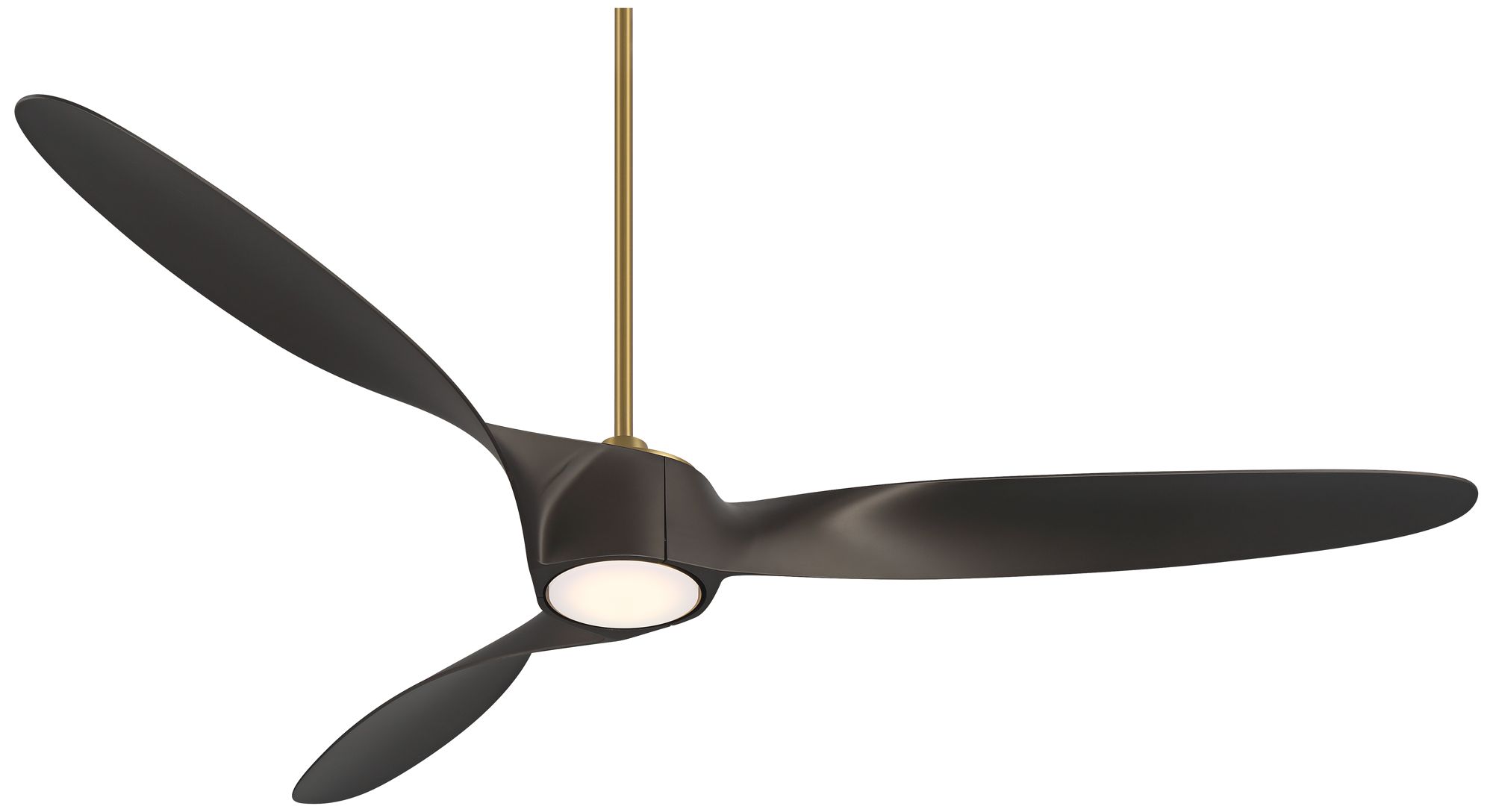 58" Casa Vieja Mako Brass and Bronze Indoor/Outdoor LED Ceiling Fan in scene