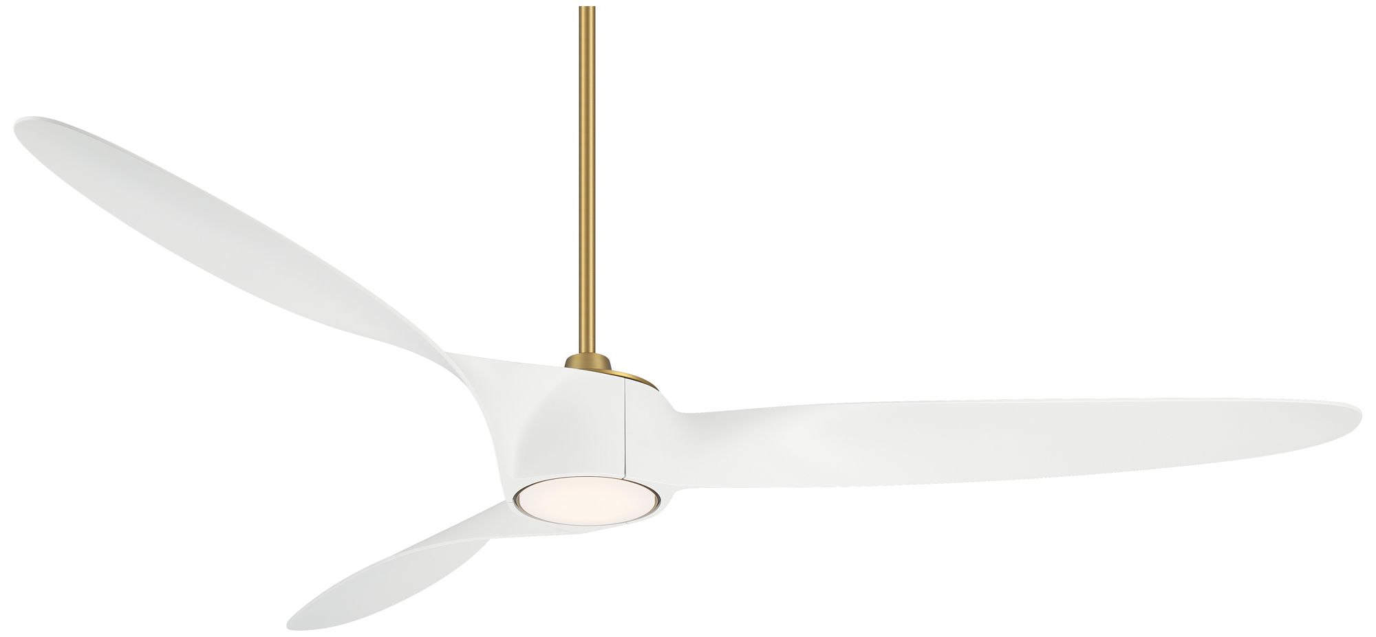 Image 3 58" Casa Vieja Mako Brass and White Indoor/Outdoor LED Ceiling Fan