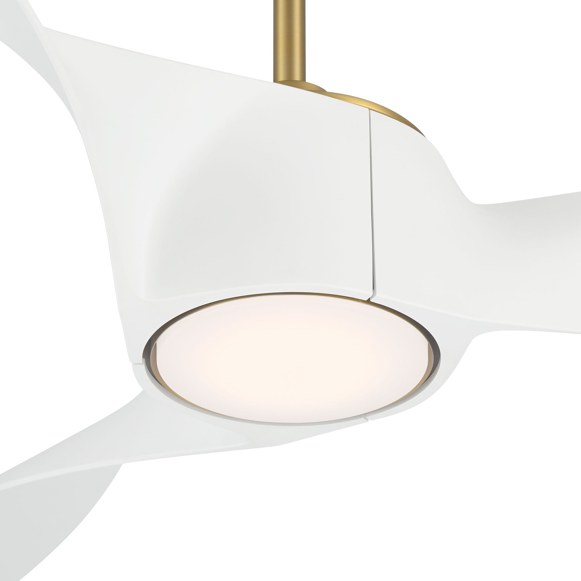Image 4 58" Casa Vieja Mako Brass and White Indoor/Outdoor LED Ceiling Fan more views