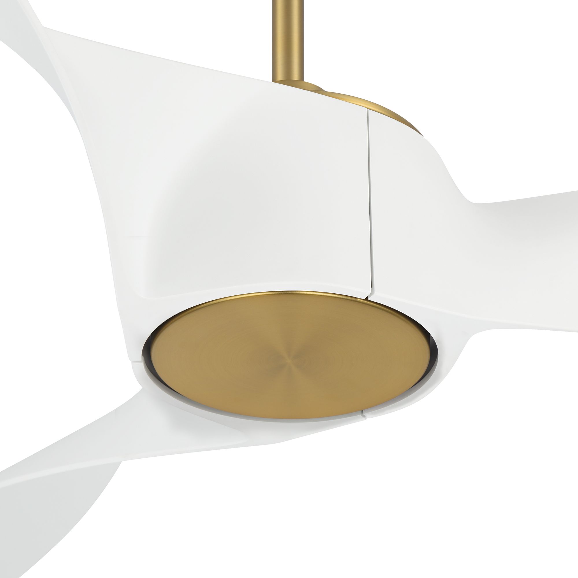 Image 5 58" Casa Vieja Mako Brass and White Indoor/Outdoor LED Ceiling Fan more views