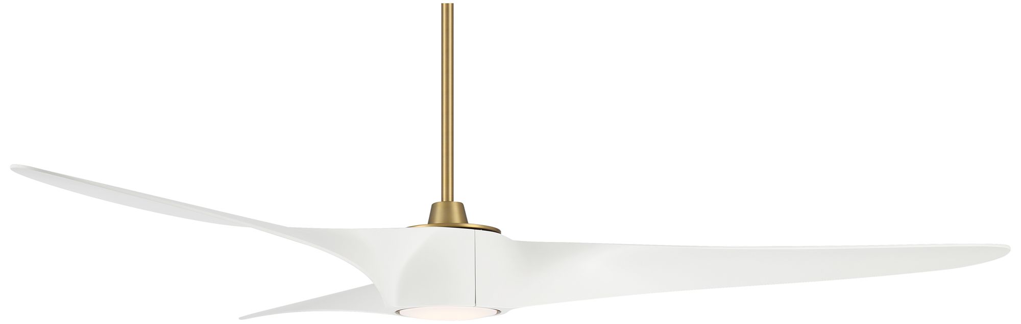 58" Casa Vieja Mako Brass and White Indoor/Outdoor LED Ceiling Fan in scene