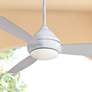 58" Concept I White Wet-Rated LED Modern Ceiling Fan with Wall Control