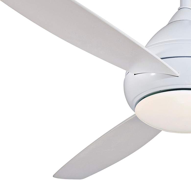 Image 3 58" Concept I White Wet-Rated LED Modern Ceiling Fan with Wall Control more views