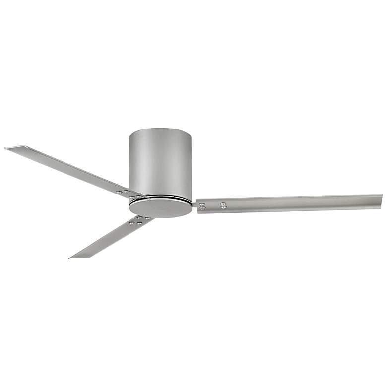 Image 1 58" Hinkley Indy Flush Brushed Nickel Hugger Mount Smart Ceiling Fan