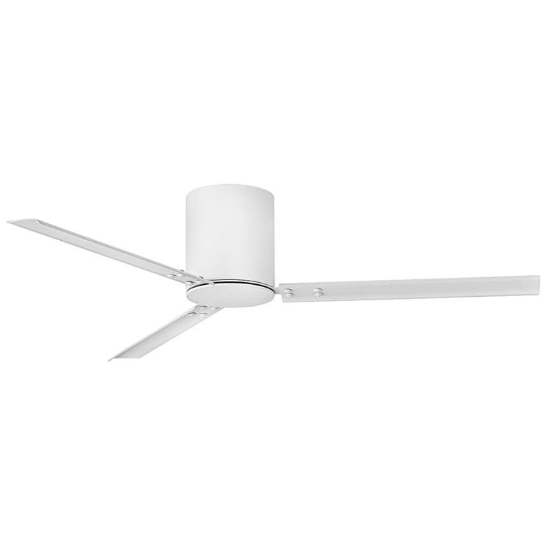 Image 1 58 inch Hinkley Indy Flush Matte White Hugger Smart Ceiling Fan