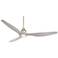 58" Interceptor Brushed Nickel Damp Rated LED Ceiling Fan