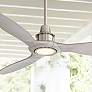1_58" Interceptor Brushed Nickel Damp Rated LED Ceiling Fan