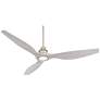 5_58" Interceptor Brushed Nickel Damp Rated LED Ceiling Fan more views