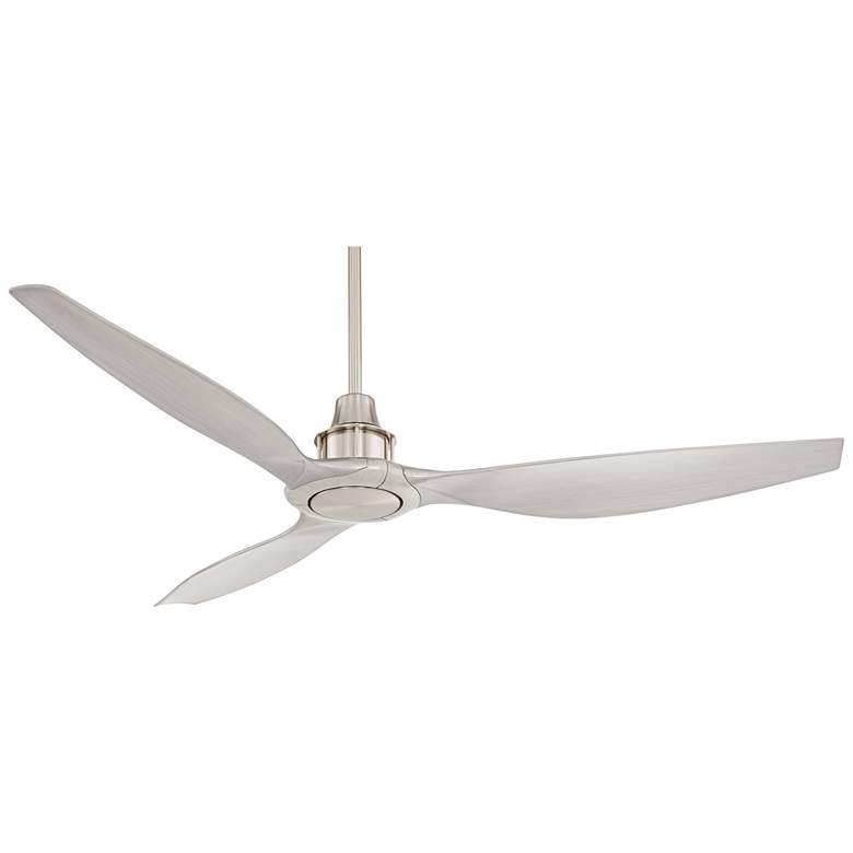 Image 2 58" Interceptor Brushed Nickel Matte Silver Damp Ceiling Fan