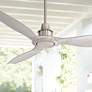 1_58" Interceptor Brushed Nickel Matte Silver Damp Ceiling Fan
